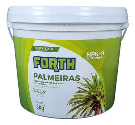 Kit Unid Fertilizante Npk Forth Palmeiras Balde Kg Parcelamento