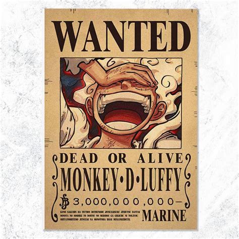 New Edition One Piece Poster 3 Billion LUFFY One Piece Wanted Posters