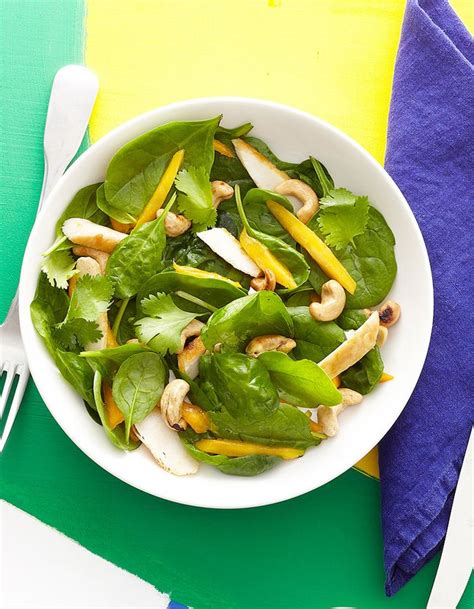 Salade D Pinards Au Poulet Et La Mangue Pour Personnes Recettes