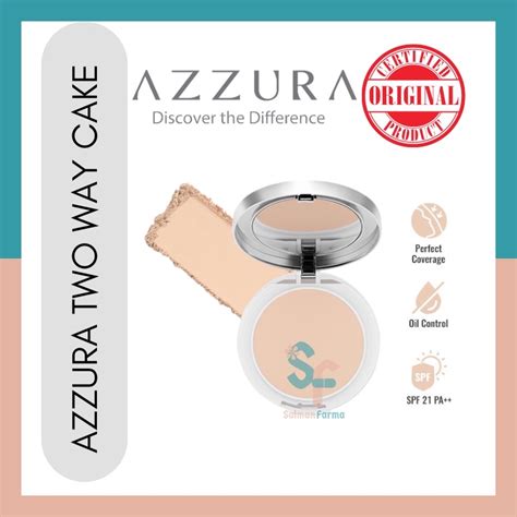 Jual Azzura Two Way Cake Bedak Foundation Shopee Indonesia