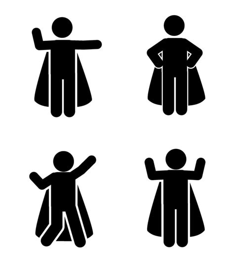 SUPERHERO STICK FIGURE ILLUSTRATION 25421346 Vector Art at Vecteezy