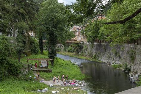 View Of Thermal Springs In Baile Herculane Caras Severin Romania