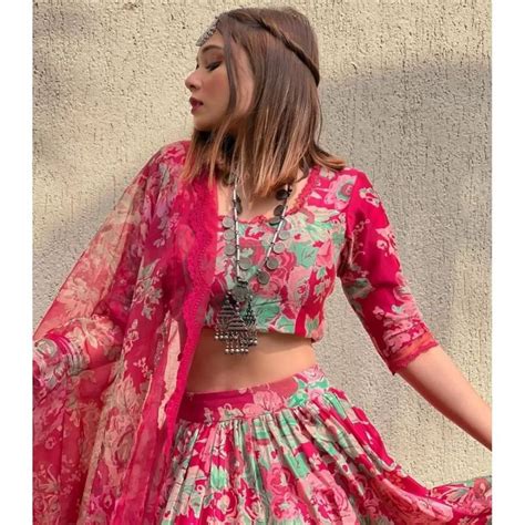 Pink Organza Floral Printed Wedding Lehenga Choli Designer Lehenga