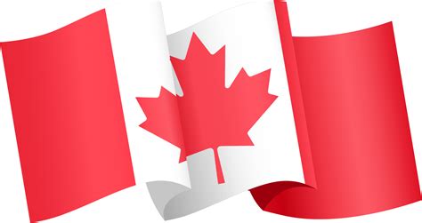 Canada flag wave isolated on png or transparent background 19641244 PNG