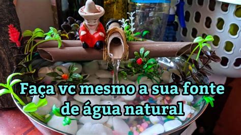 DIY Como fazer uma mini fonte de água natural em casa YouTube