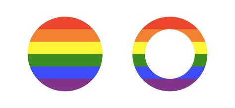Rainbow Flag LGBT Circle Icon Progress Logo Symbol Set Of Stickers In Rainbow Colors Gay