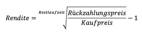 Rendite Von Zerobonds Berechnen Rechner Formel Infos