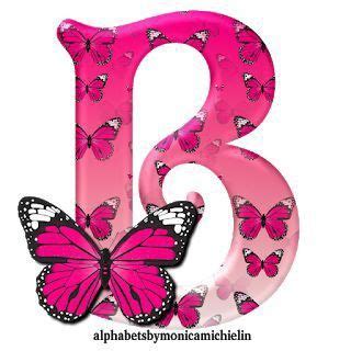 Pin By Mavija On B And M Pink Butterfly B Letter Images Alphabet