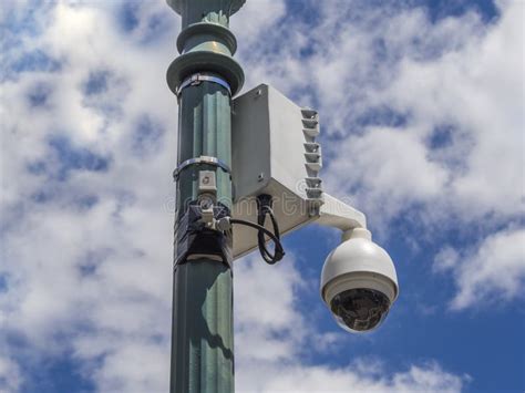 Security Camera On Lamp Post Stock Photo Image 40919052