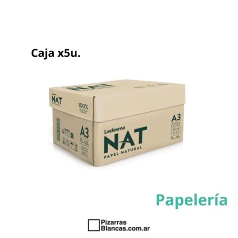 Caja De Resmas Ledesma NAT A3 75g 5 resmas Librería PB Pizarras