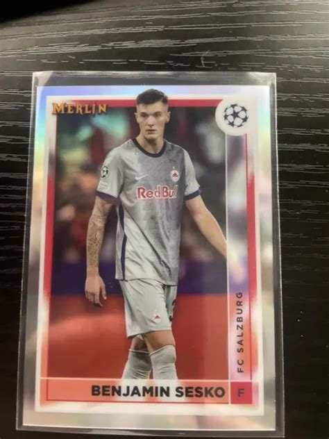 Topps Chrome Merlin Uefa R Fracteur Benjamin Sesko Fc