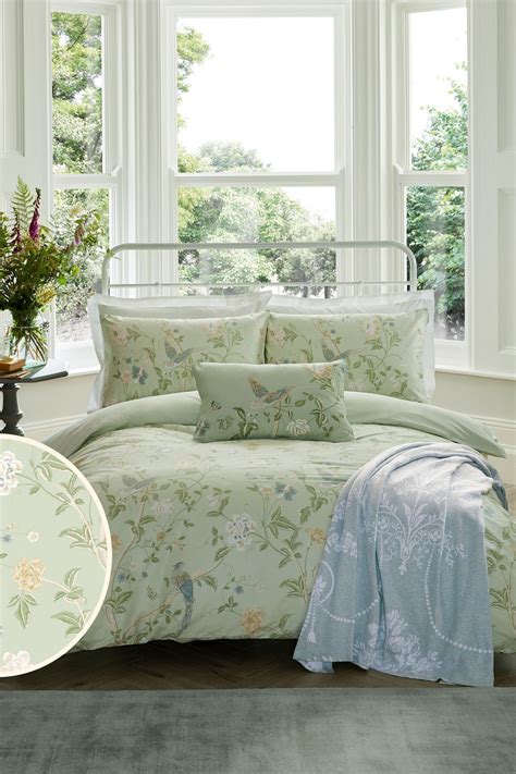 Buy Laura Ashley Summer Palace 100 Cotton Duvet Cover And Pillowcase Set From The Laura Ashley