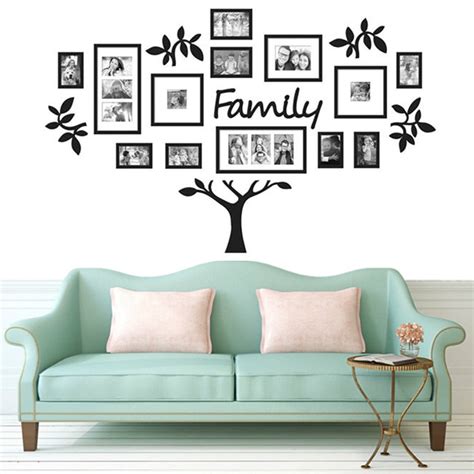 DIY Family Photo Frame Tree Wall Decals Family Tree Collage Wall ...