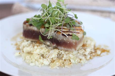 Grilled Albacore with Citrus Ginger Sauce - Downshiftology