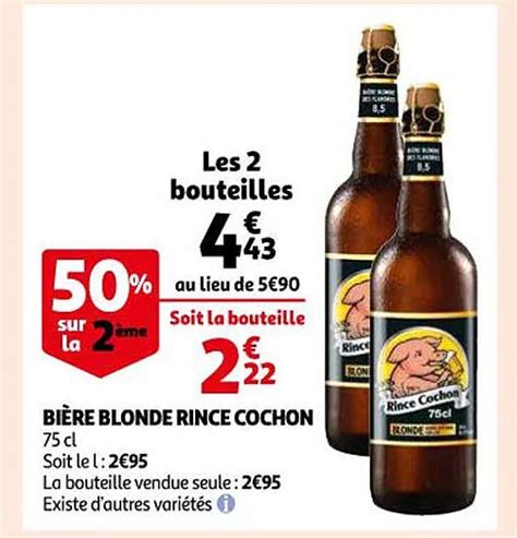 Promo Bi Re Blonde Rince Cochon Sur Le Me Chez Auchan Icatalogue Fr