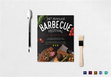 Annual Bbq Festival Flyer Design Template In Psd Word Publisher