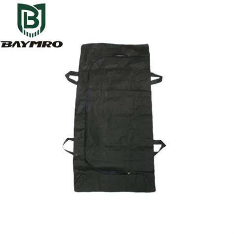 Adult Cadaver Bags Black Non Woven Pe Strap Handles Baymro