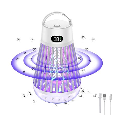 Lisueyne Bug Zapper Electric Indoor Mosquito Zapper 2 In 1 Fly Trap Portable Camp Mosquito