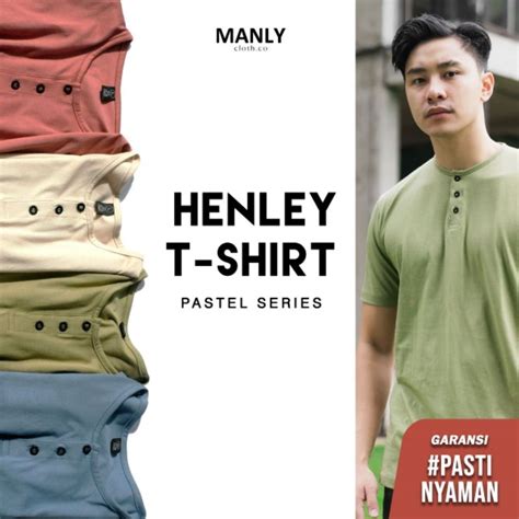 Jual Pastel Kaos Polos Kancing Kaos Polos Henley Kaos Hanley