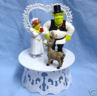 Cute SHREK Wedding Cake Topper SHREK & FINOA w/ Donkey | #39424591