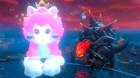 New Giga Cat Peach Vs Fury Bowser In Super Mario 3d World Bowsers