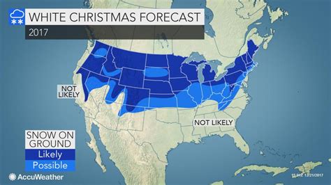 Where In The Us Is A White Christmas Most Likely This Year Accuweather