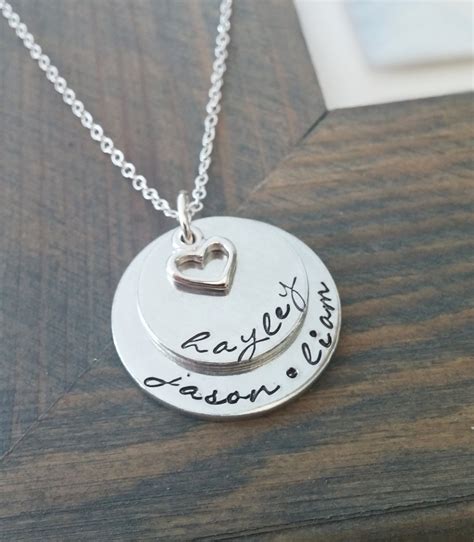 Personalized Necklace Hand Stamped Jewelry Necklace With