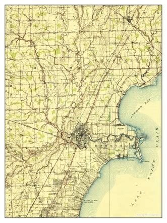 Usa Timeless Maps Mt Clemens Michigan Editorial Stock Photo - Stock ...