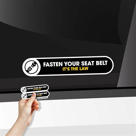 Amazon Fasten Your Seat Belt Car Safety Stickers Sign 2 Pack