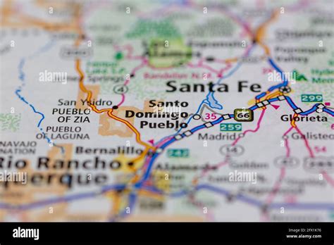 Map of santo domingo pueblo hi-res stock photography and images - Alamy