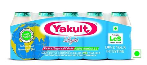 Yakult Light Probiotic Drink Light Bottle 5 X 65 Ml