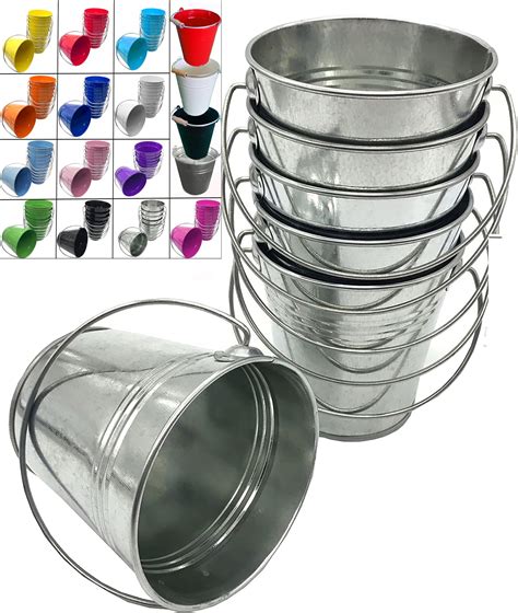 Amazon Pcs Galvanized Bucket X X Inch Metal L Ice