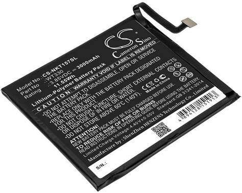 Bateria Cameron Sino Nokia 4 2 WT330 3000mAh 11 55Wh Li Polymer 3 85V