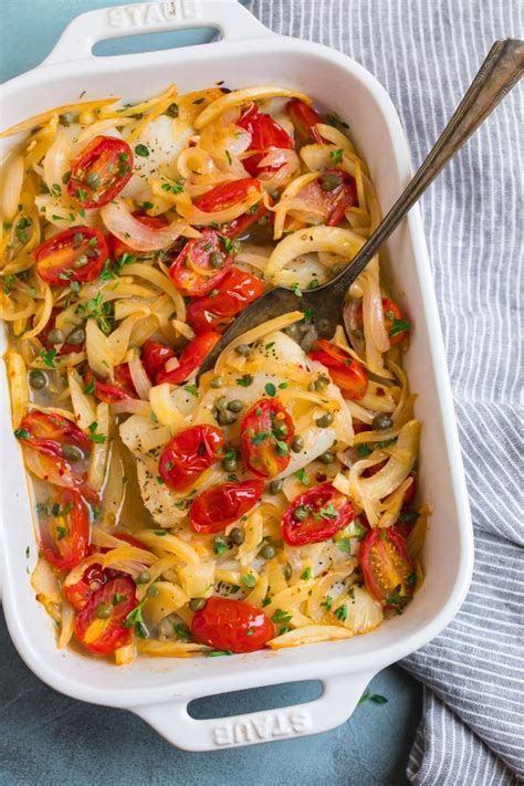 Baked Cod | Simple Baked Cod with Lemon and Vegetables