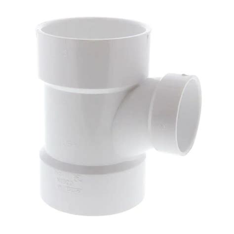 Avedson NIBCO 3 In X 3 In X 2 In PVC DWV All Hub Sanitary Tee Fitting