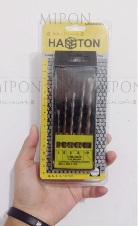 Hasston Prohex Mata Bor Beton Set 5 Pcs 4 5 6 8 10 Bor Tembok Beton