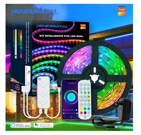 Kit Fita LED Novadigital RGB WiFi 4 Pinos NovaDigital Controle