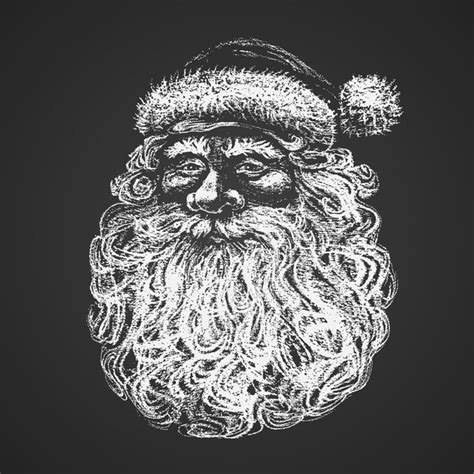 Premium Vector Santa Face Illustration