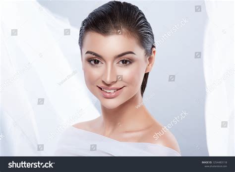 Attractive Girl Dark Wet Hair Nude Stock Photo Shutterstock