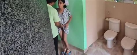 Indian College Lover Sneaky Sex At Toilet