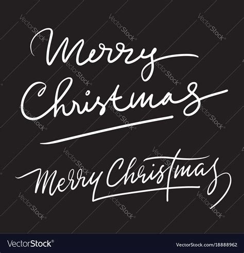 Merry christmas handwriting calligraphy Royalty Free Vector