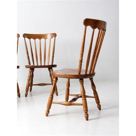 Vintage Windsor Dining Chairs Set 4 Chairish