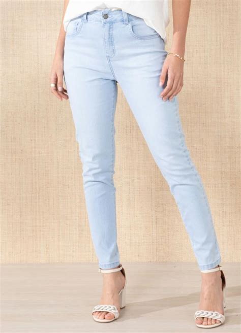 Calça Jeans Claro Skinny Bolsos Quintess