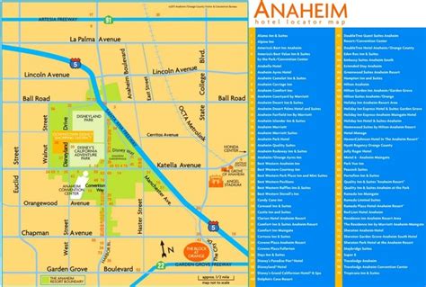 Anaheim hotel map - Ontheworldmap.com