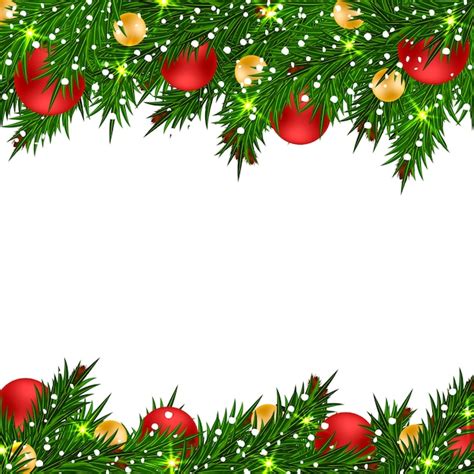 Premium Vector Christmas Background With Realistic Fir Branches