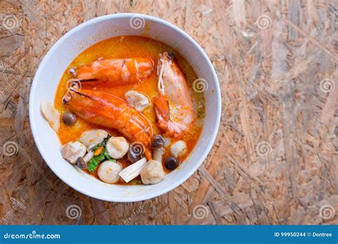 Hot And Sour Prawn Soup Tom Yam Thai Food Stock Photo Image Of Meal Thailand 99950244