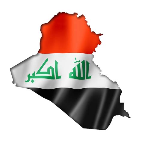 Premium Photo | Iraqi flag map