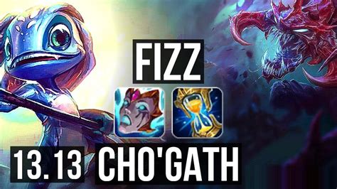 FIZZ Vs CHO GATH MID 3 8M Mastery Legendary 12 3 10 EUW Master