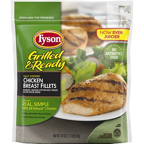 Tyson Grilled Ready Fully Cooked Grilled Chicken Breast Fillets 19