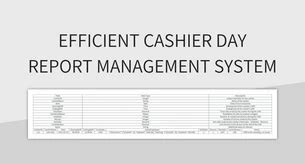 Cashier Cash Daily Report Excel Template Excel Xlsx Template Free